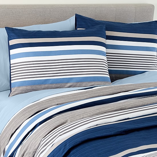 Home Expressions Morgan Stripe Complete Bedding Set with Sheets
