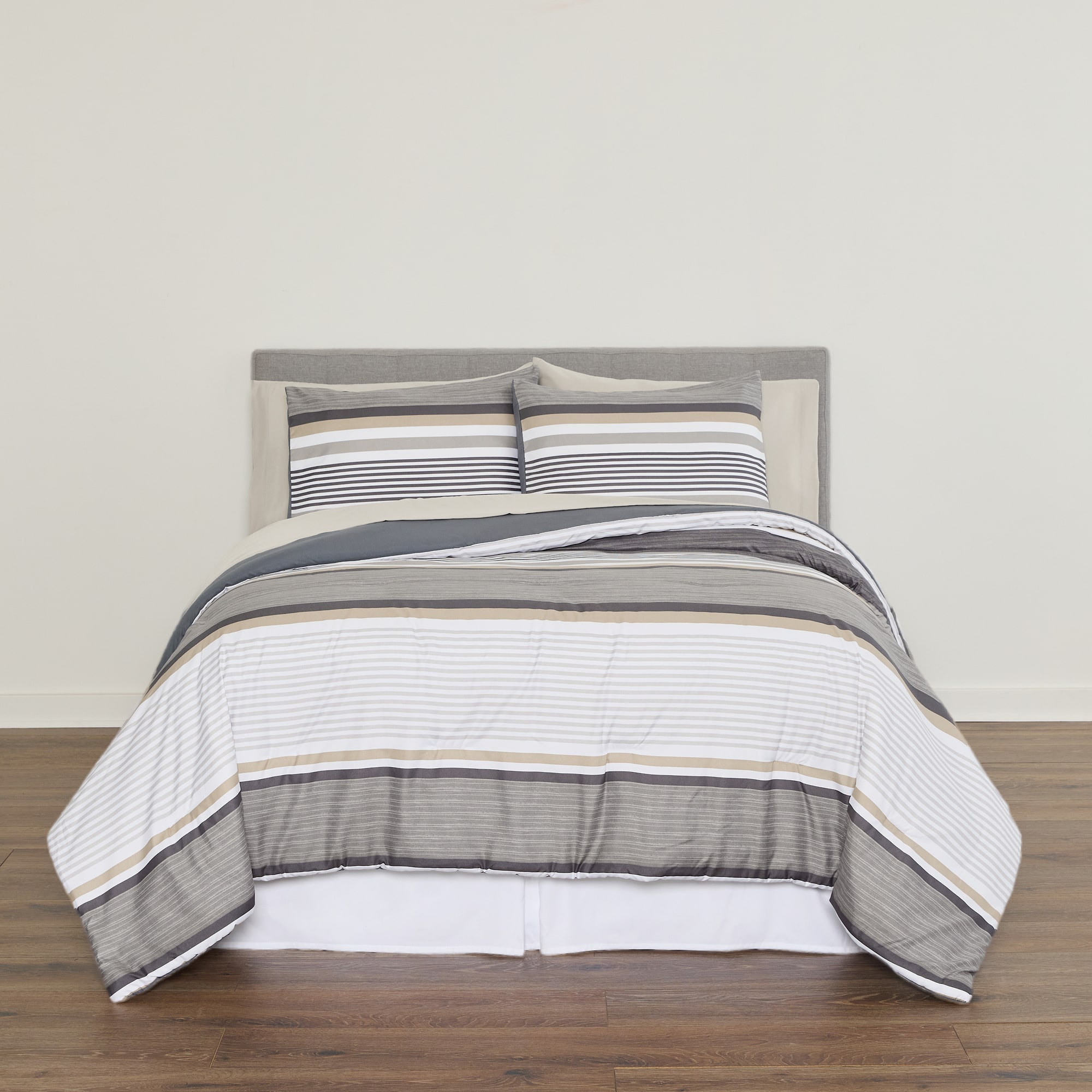 Home Expressions Morgan Stripe Complete Bedding Set with Sheets