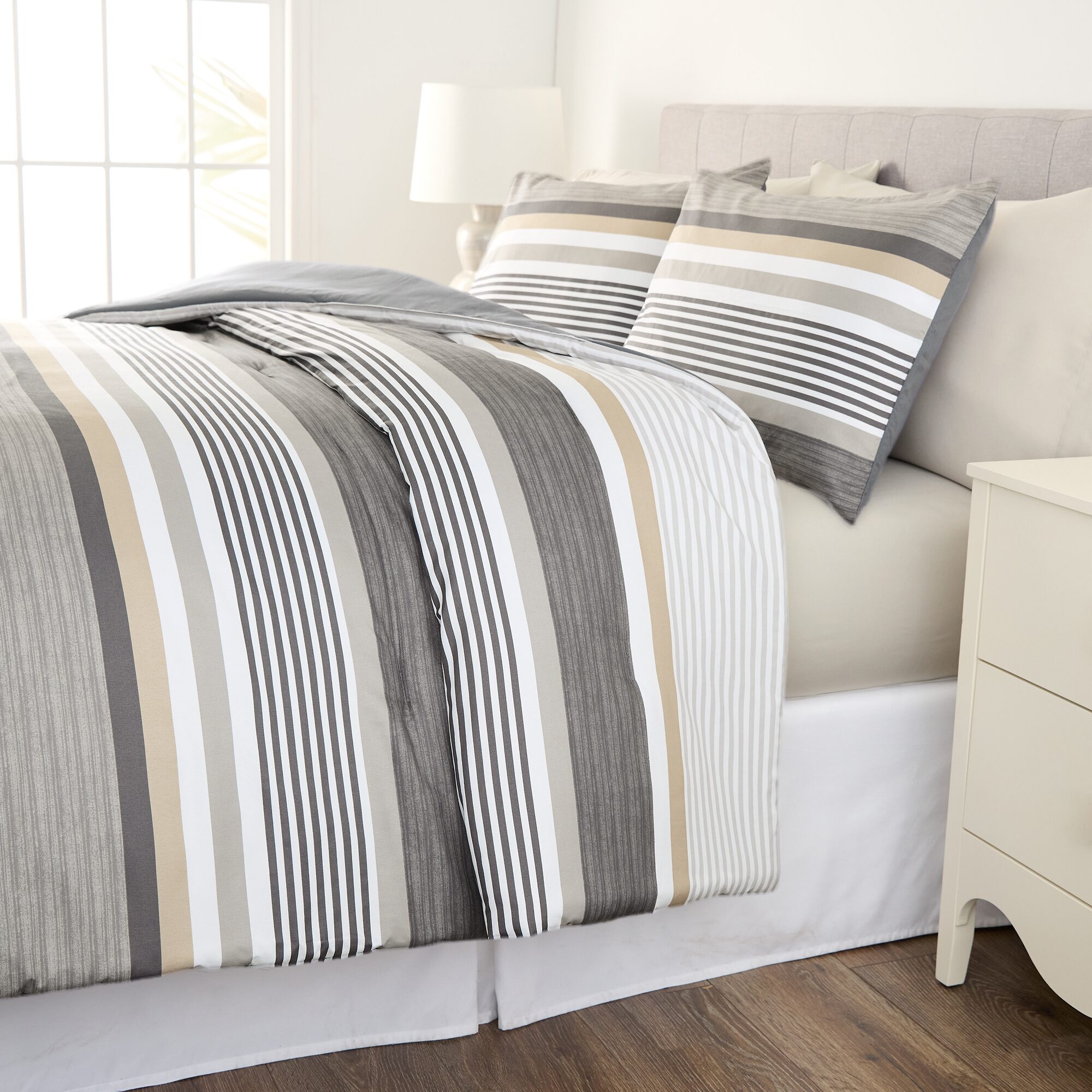 Home Expressions Morgan Stripe Complete Bedding Set with Sheets