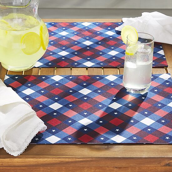 Town And Country Patriotic Plaid 4 Pack Placemat