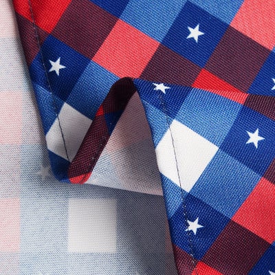 Town And Country Patriotic Plaid Tablecloth