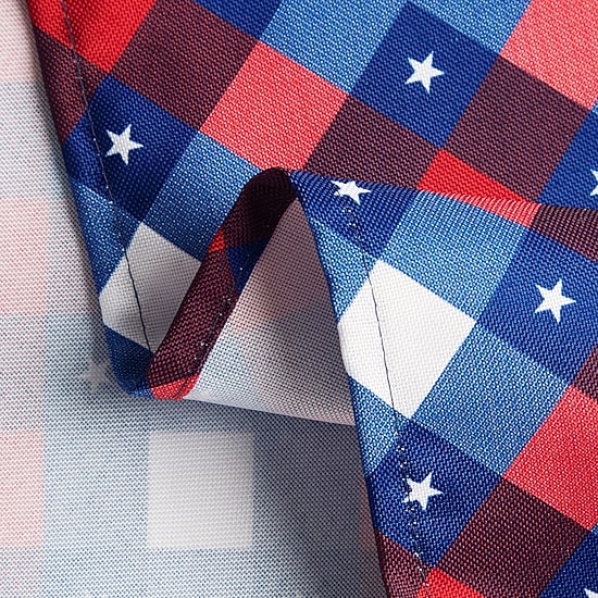 Town And Country Patriotic Plaid Tablecloth
