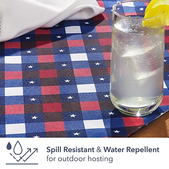 Town And Country Patriotic Plaid Table Runner