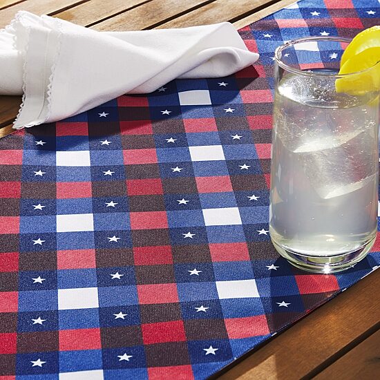 Town And Country Patriotic Plaid Table Runner