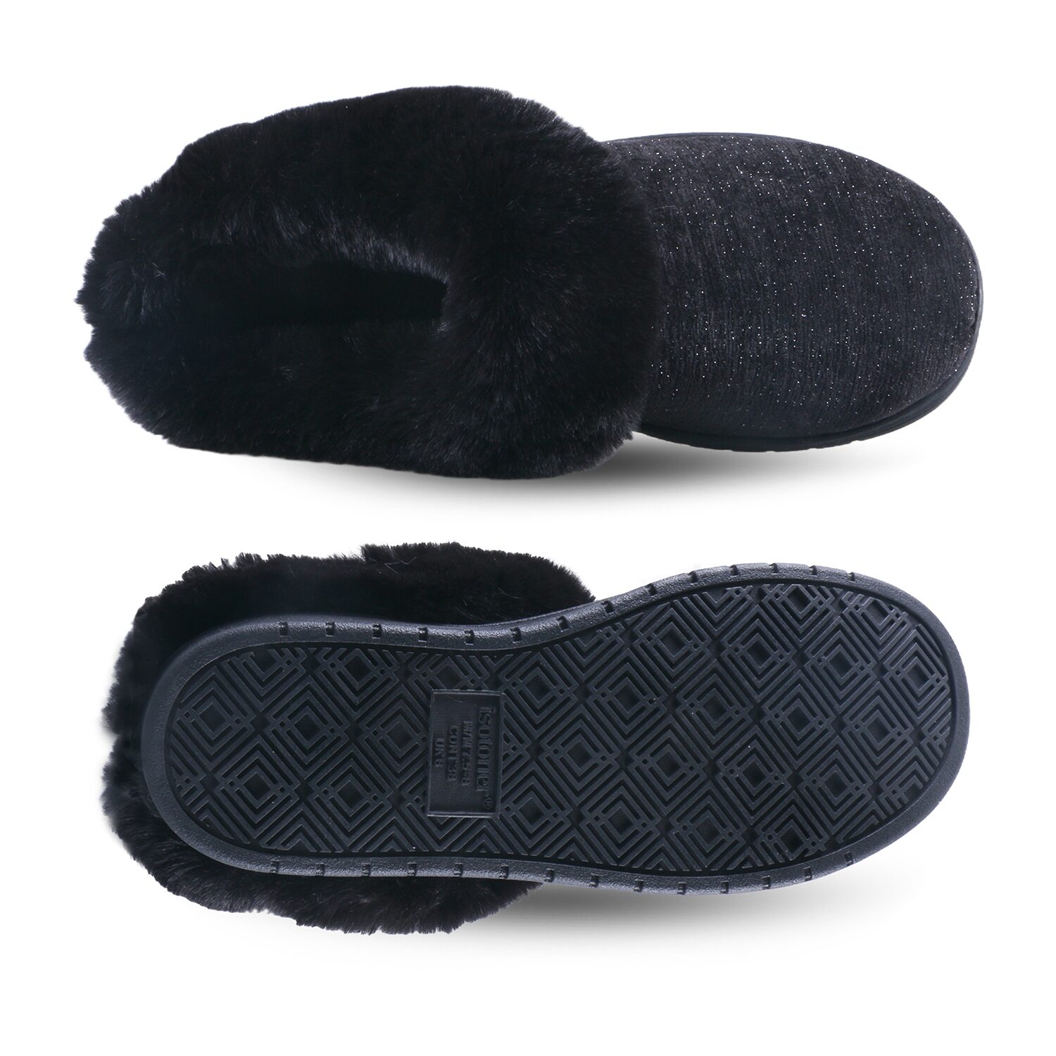 Isotoner Lurex Womens Clog Slippers