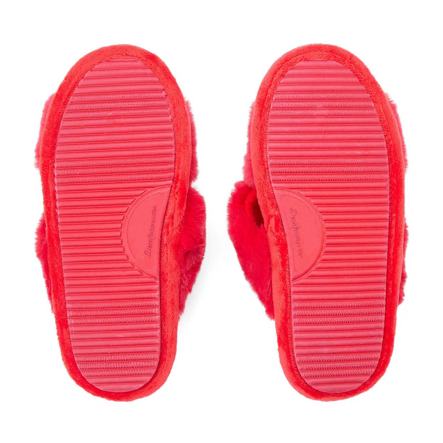 Dearfoams Mama Fur Womens Slip-On Slippers