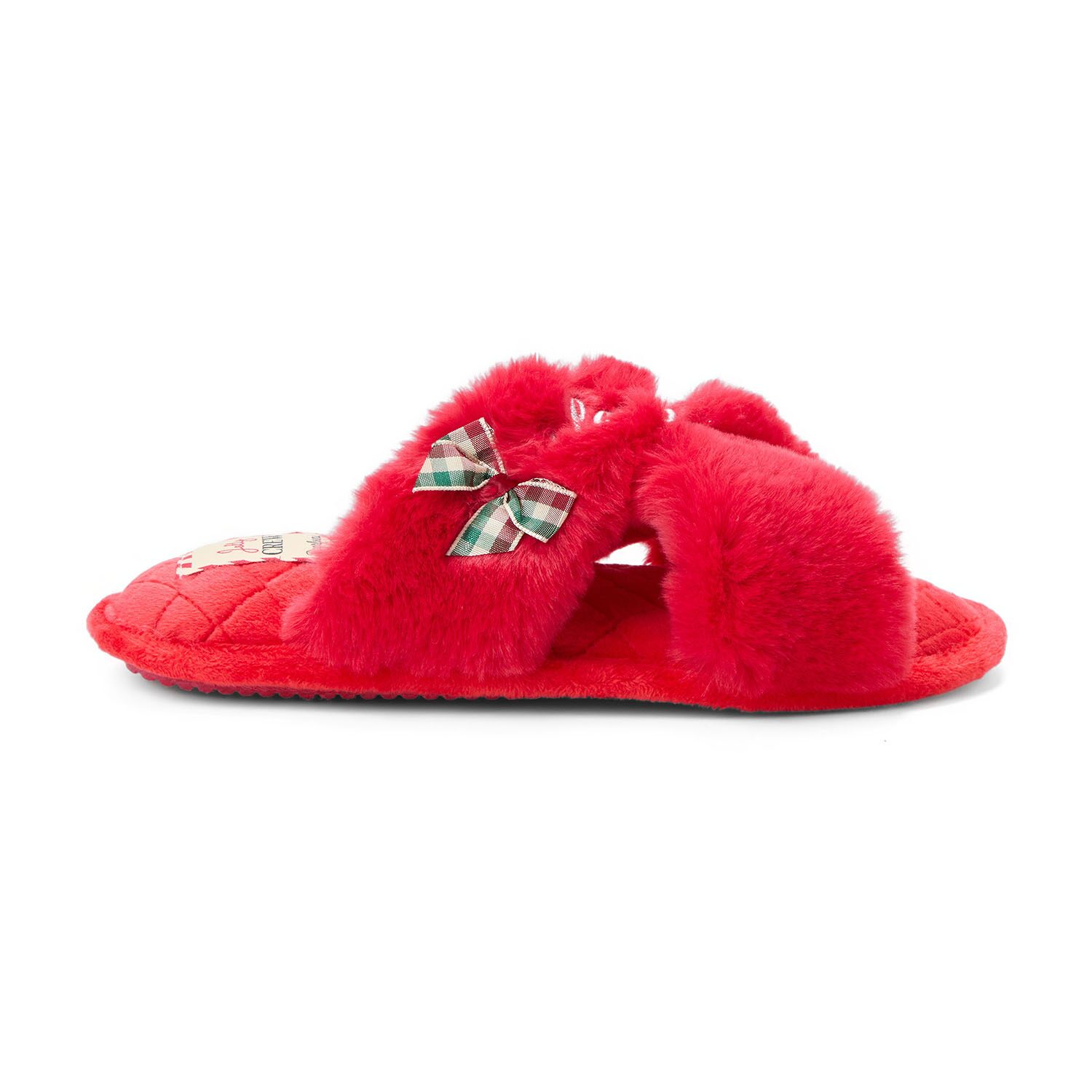 Dearfoams Mama Fur Womens Slip-On Slippers