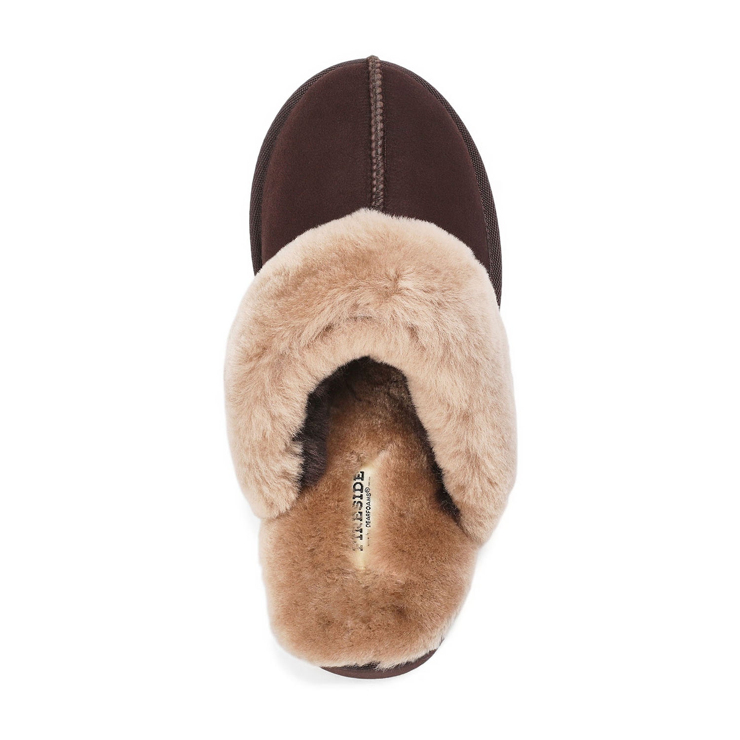 Dearfoams Sydney Genuine Shearling Scuff Womens Slip-On Slippers