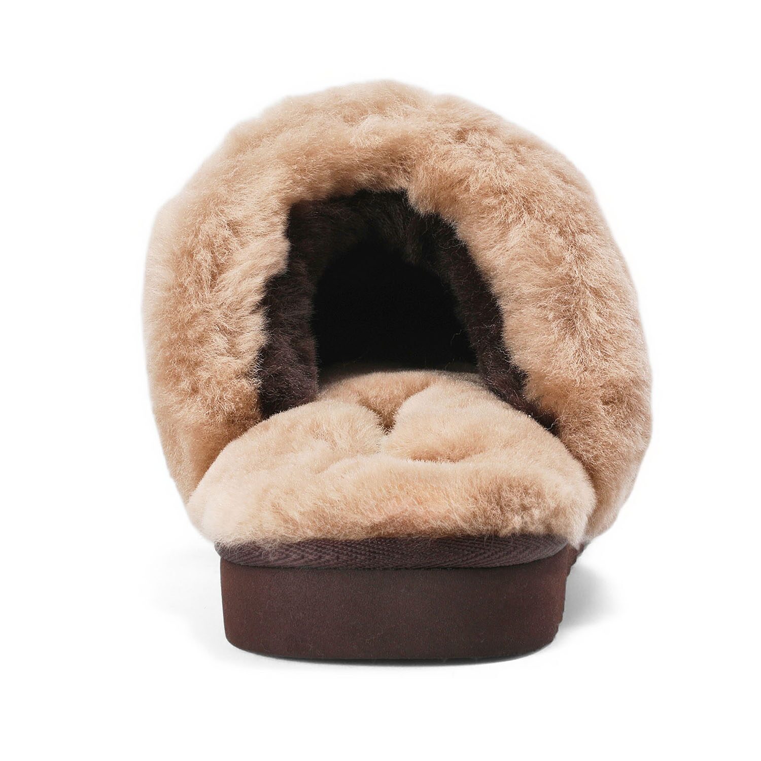Dearfoams Sydney Genuine Shearling Scuff Womens Slip-On Slippers