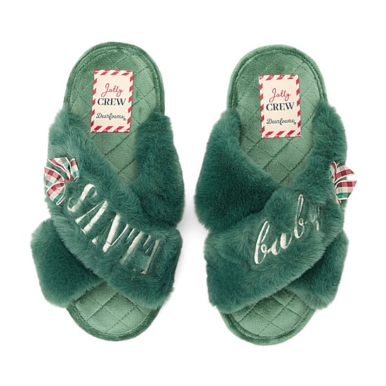 Dearfoams Mama Fur Womens Slip-On Slippers