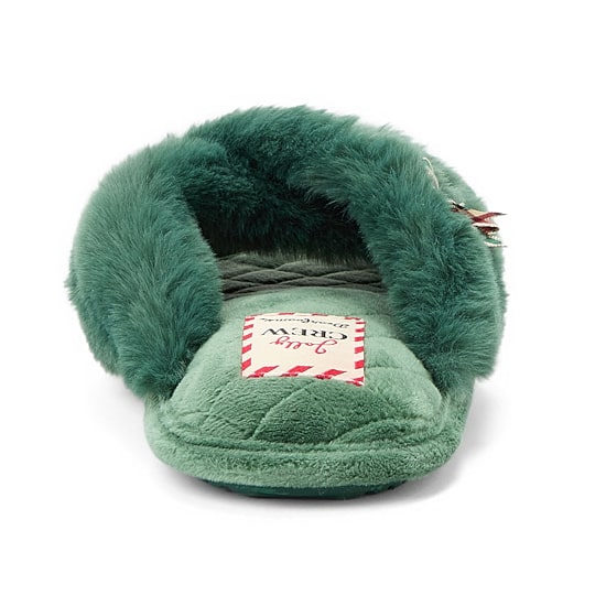 Dearfoams Mama Fur Womens Slip-On Slippers