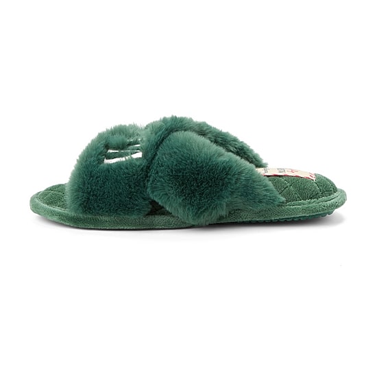Dearfoams Mama Fur Womens Slip-On Slippers