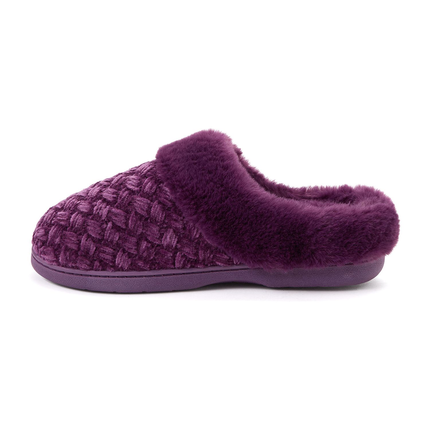 Dearfoams Claire Cable Knit Chenille Womens Memory Foam Clog Slippers