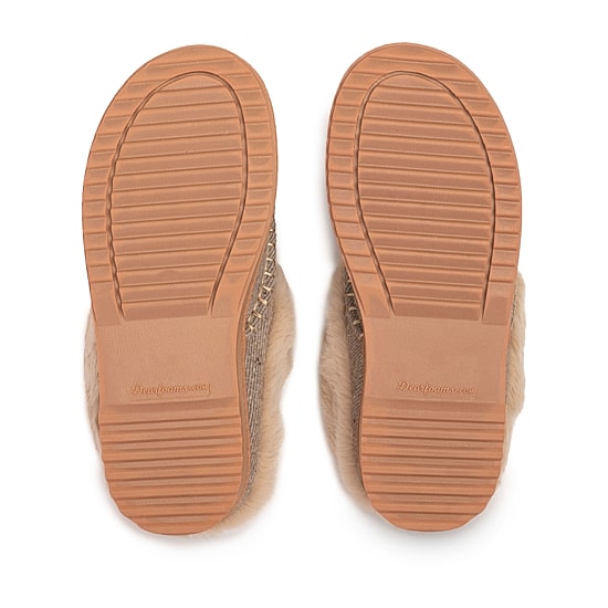 Dearfoams Nyla Moc Toe Womens Moccasin Slippers