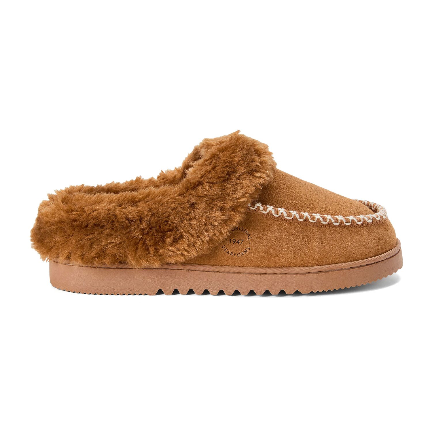 Dearfoams Blaine Genuine Suede Womens Clog Slippers