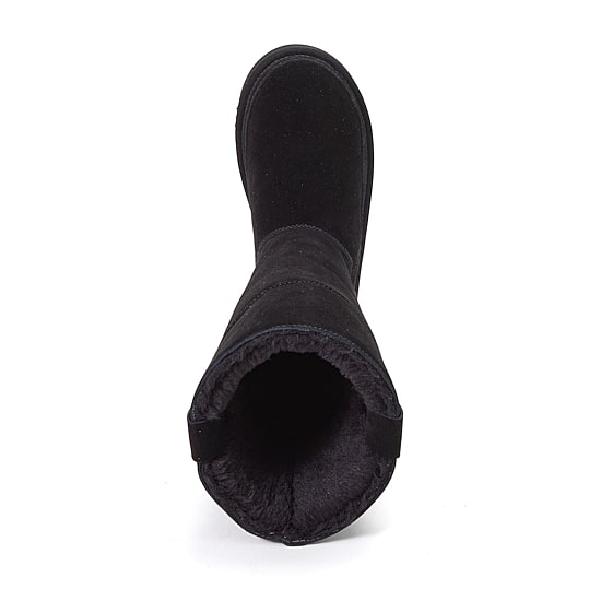 Dearfoams Rayna Genuine Suede Womens Bootie Slippers