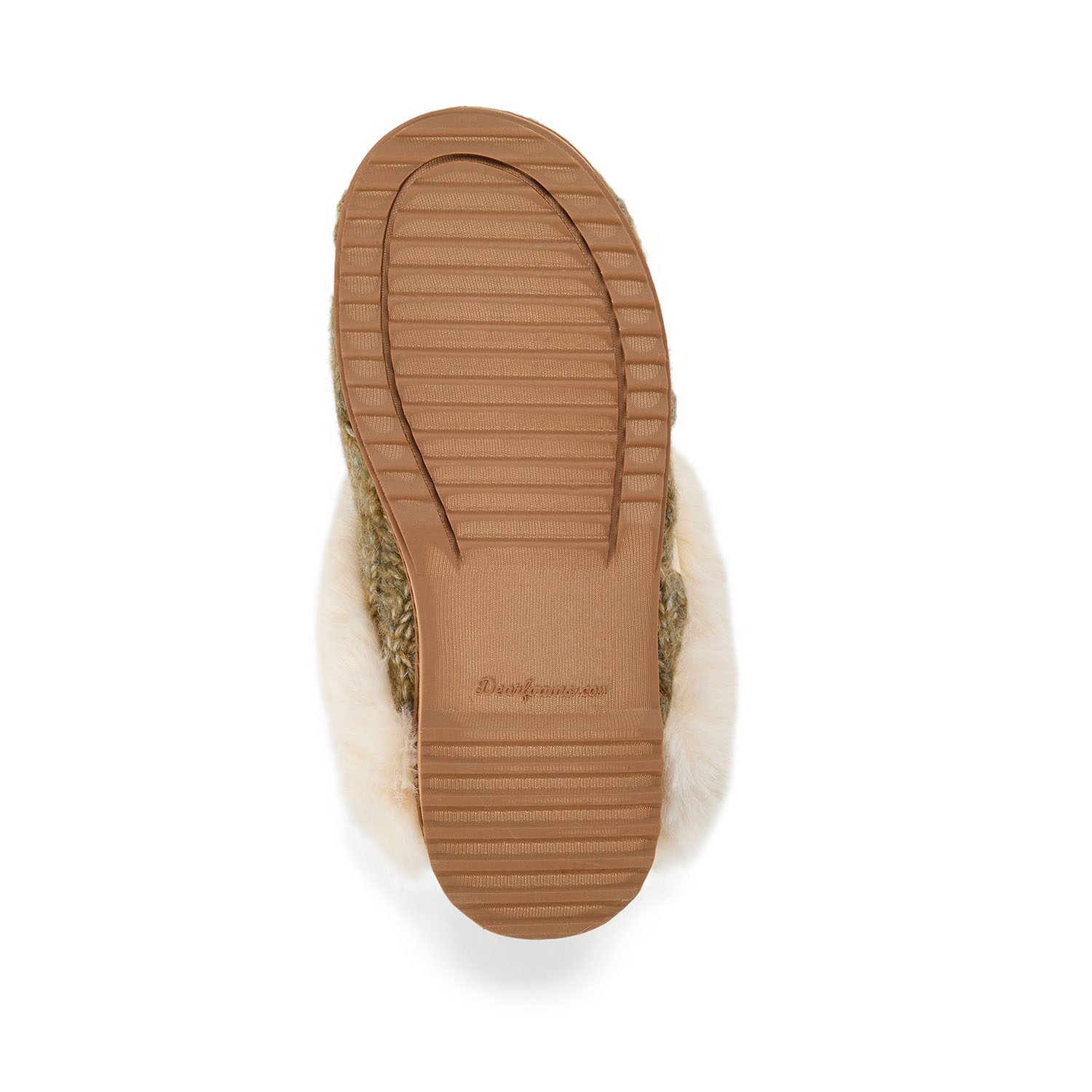 Dearfoams Nicki Knit Scuff - Cable Womens Slip-On Slippers