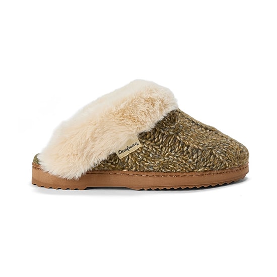 Dearfoams Nicki Knit Scuff - Cable Knit Womens Slip-On Slippers