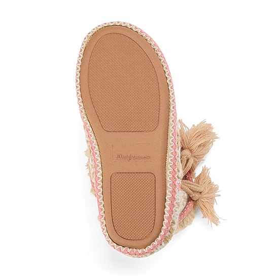 Dearfoams Becky Fold Down With Tassel Womens Bootie Slippers