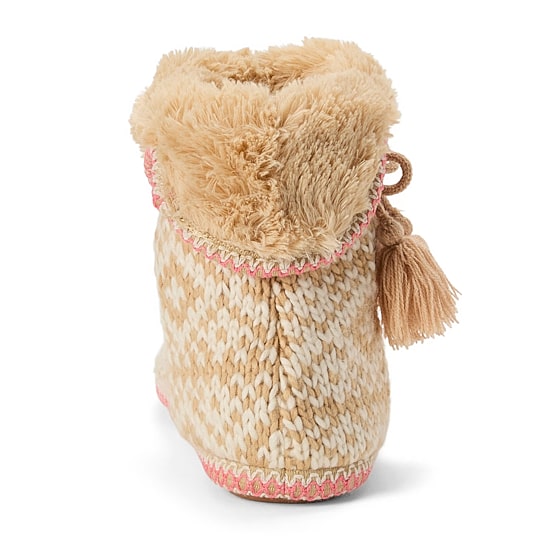 Dearfoams Becky Fold Down With Tassel Womens Bootie Slippers