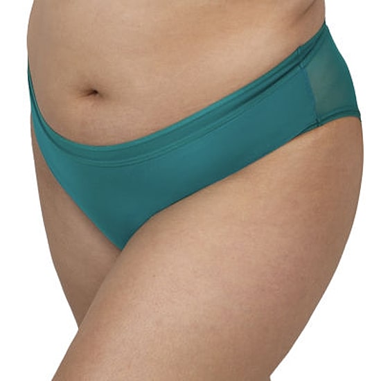 Curvy Couture Sheer Mesh High Cut Brief-1313