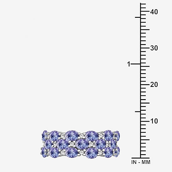 (I-J / I2-I3) Womens 2MM 1/8 CT. T.W. Genuine Gemstone 10K White Gold Band