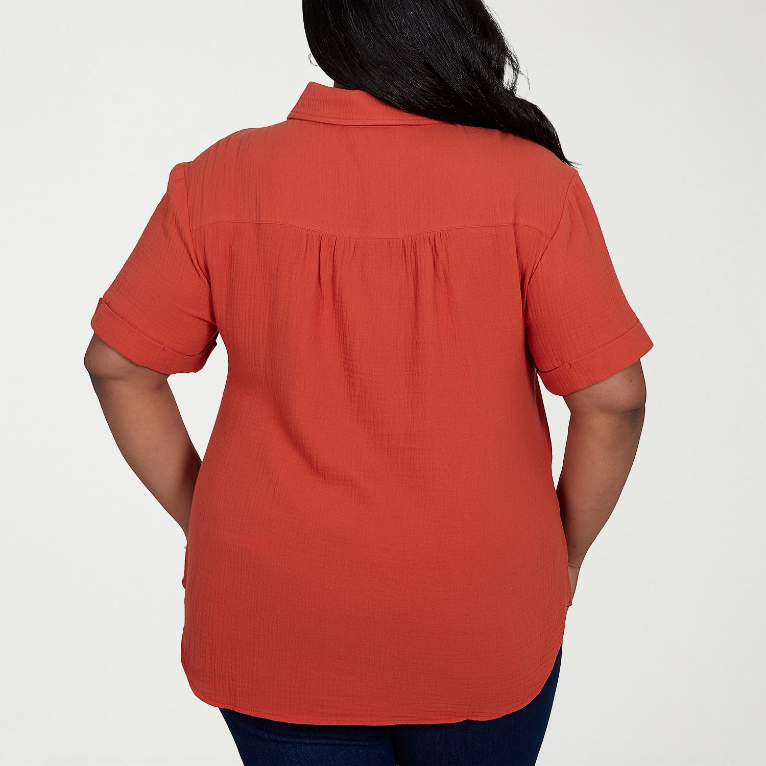 Hearts Of Palm Womens Plus Short Sleeve Blouse