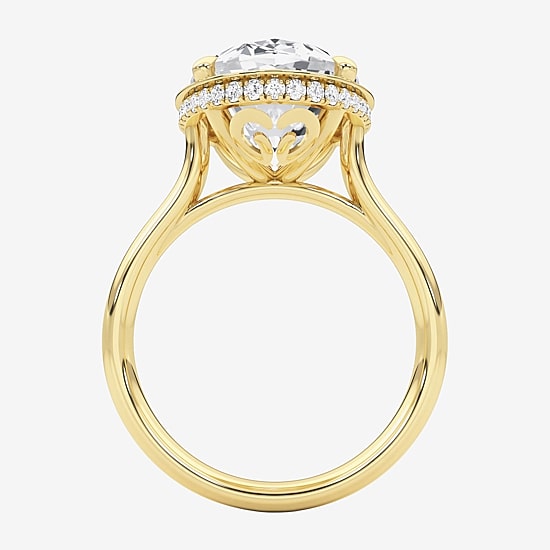 Grown Gorgeous (F / Vs2) Womens 6 7/8 Ct. T.W. Lab Grown White Diamond 14K Gold Oval Engagement Ring