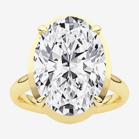 Grown Gorgeous (F / Vs2) Womens 6 7/8 Ct. T.W. Lab Grown White Diamond 14K Gold Oval Engagement Ring
