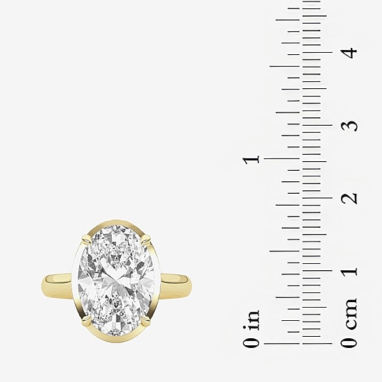 Grown Gorgeous (F / Vs2) Womens 6 7/8 Ct. T.W. Lab Grown White Diamond 14K Gold Oval Engagement Ring