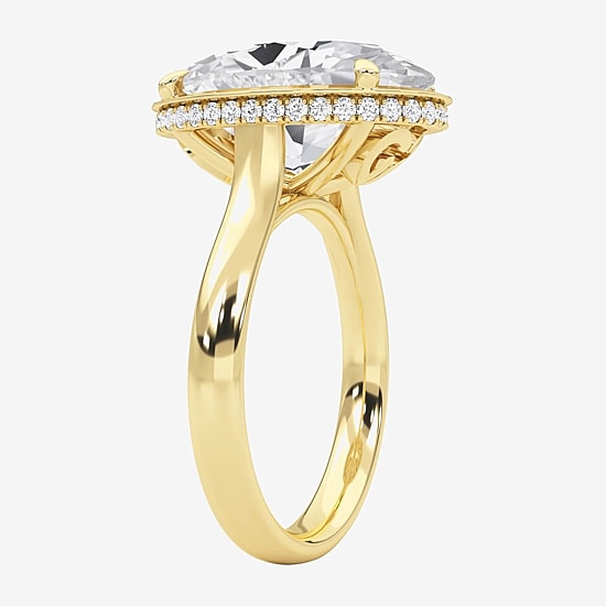 Grown Gorgeous (F / Vs2) Womens 6 7/8 Ct. T.W. Lab Grown White Diamond 14K Gold Oval Engagement Ring