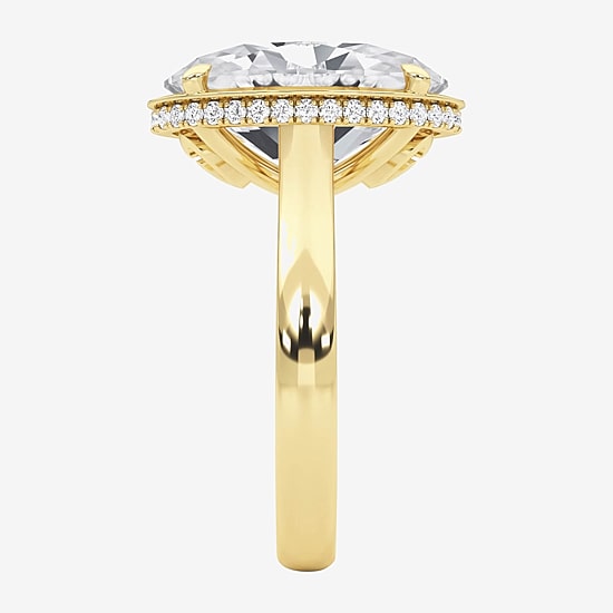 Grown Gorgeous (F / Vs2) Womens 6 7/8 Ct. T.W. Lab Grown White Diamond 14K Gold Oval Engagement Ring