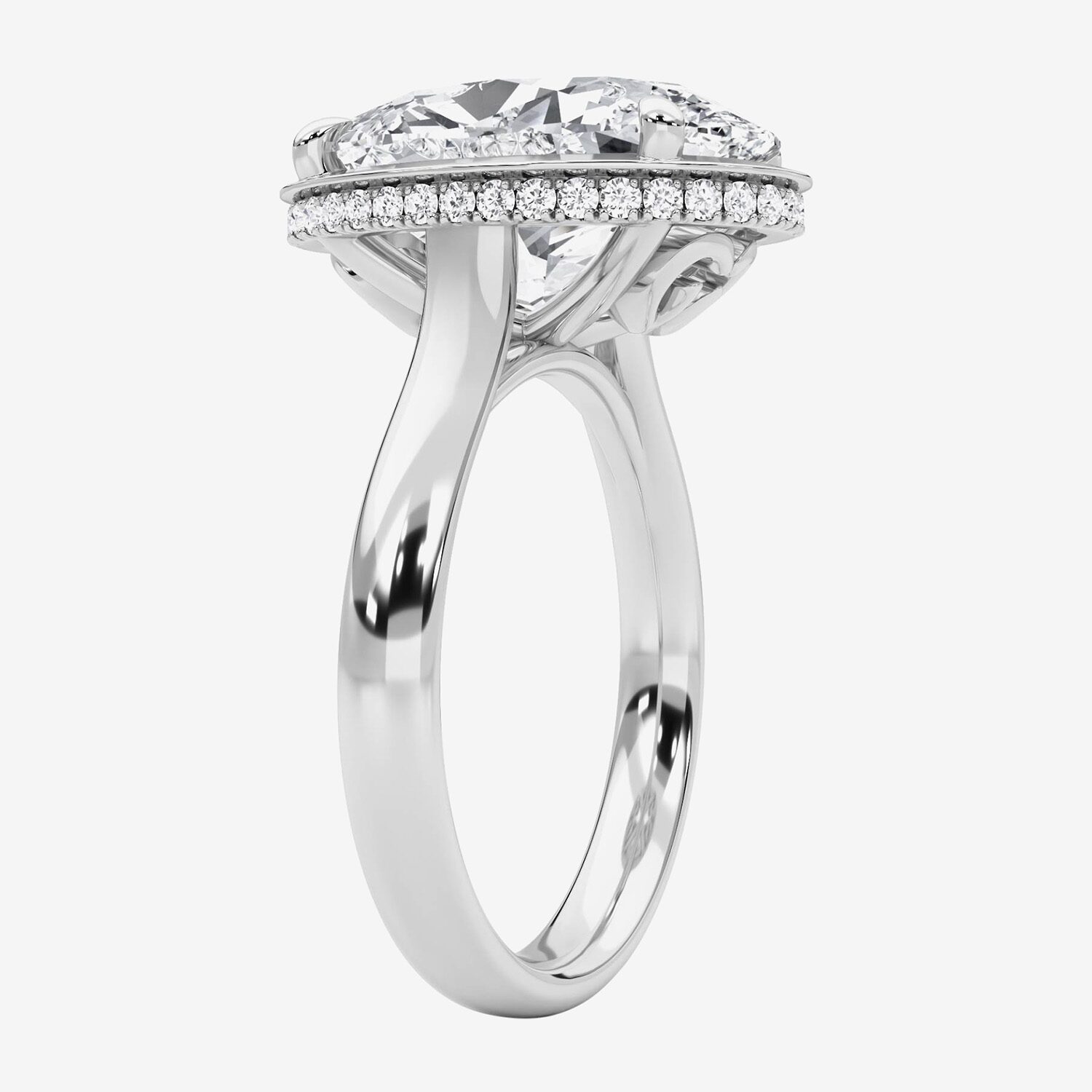 Grown Gorgeous (F / Vs2) Womens 5 3/4 CT. T.W. Lab White Diamond 14K Gold Oval Engagement Ring