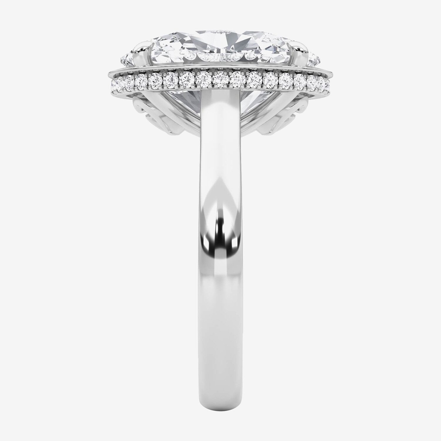 Grown Gorgeous (F / Vs2) Womens 5 3/4 CT. T.W. Lab White Diamond 14K Gold Oval Engagement Ring