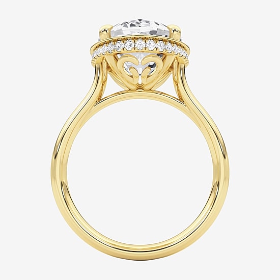 Grown Gorgeous (F / Vs2) Womens 5 3/4 CT. T.W. Lab Grown White Diamond 14K Gold Oval Engagement Ring