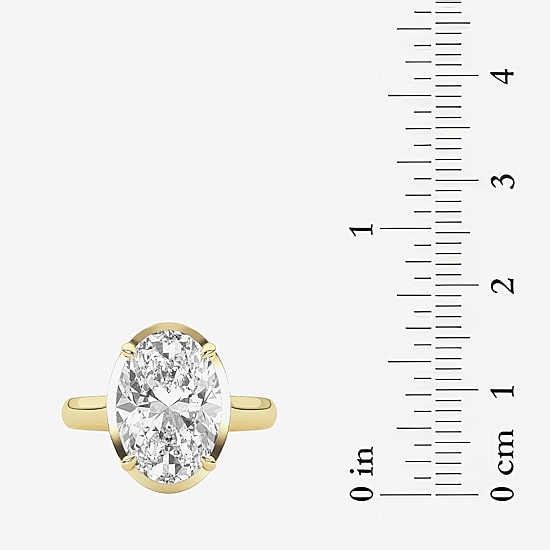 Grown Gorgeous (F / Vs2) Womens 5 3/4 CT. T.W. Lab Grown White Diamond 14K Gold Oval Engagement Ring