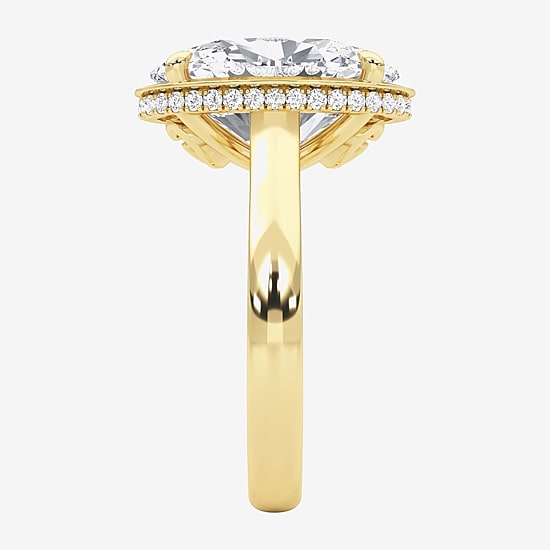 Grown Gorgeous (F / Vs2) Womens 5 3/4 CT. T.W. Lab Grown White Diamond 14K Gold Oval Engagement Ring