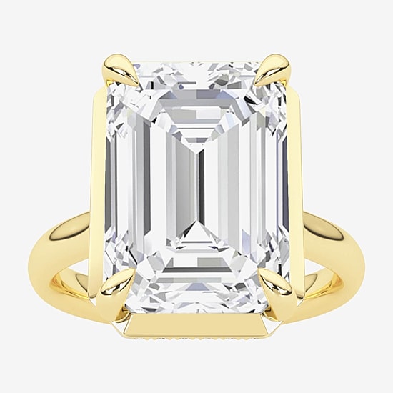 Grown Gorgeous (F / Vs2) Womens 6 7/8 Ct. T.W. Lab Grown White Diamond 14K Gold Rectangular Engagement Ring