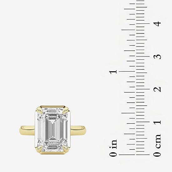 Grown Gorgeous (F / Vs2) Womens 6 7/8 Ct. T.W. Lab Grown White Diamond 14K Gold Rectangular Engagement Ring