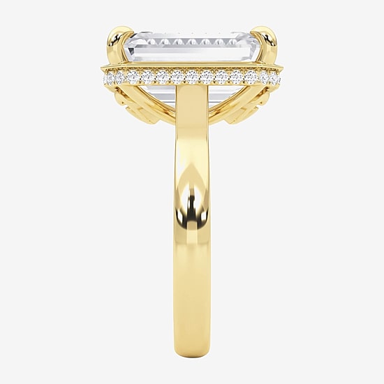 Grown Gorgeous (F / Vs2) Womens 6 7/8 Ct. T.W. Lab Grown White Diamond 14K Gold Rectangular Engagement Ring