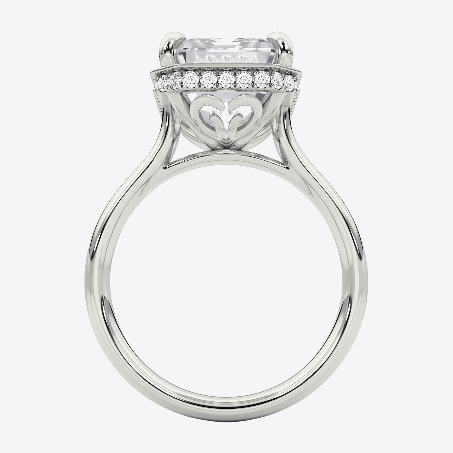 Grown Gorgeous (F / Vs2) Womens 5 3/4 CT. T.W. Lab White Diamond 14K Gold Rectangular Engagement Ring
