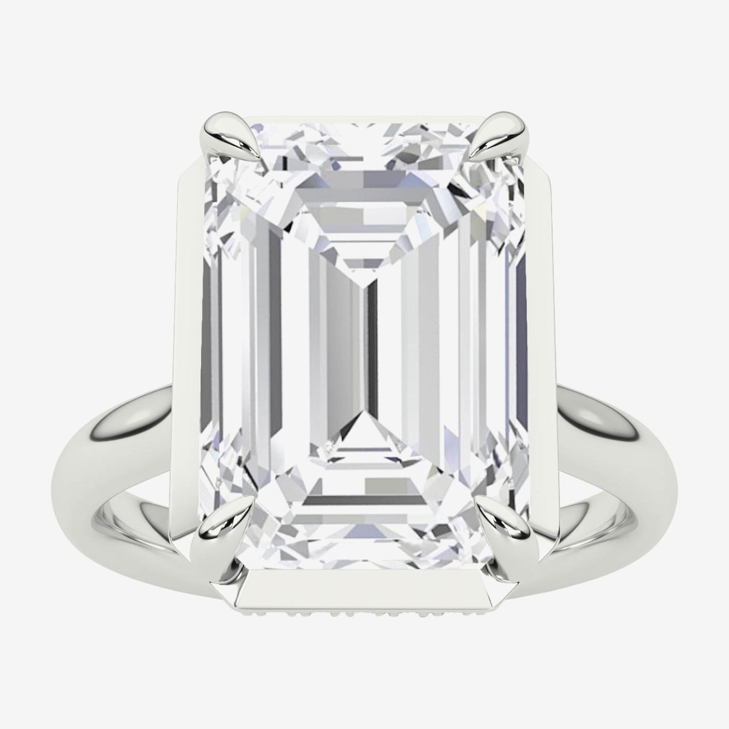 Grown Gorgeous (F / Vs2) Womens 5 3/4 CT. T.W. Lab White Diamond 14K Gold Rectangular Engagement Ring