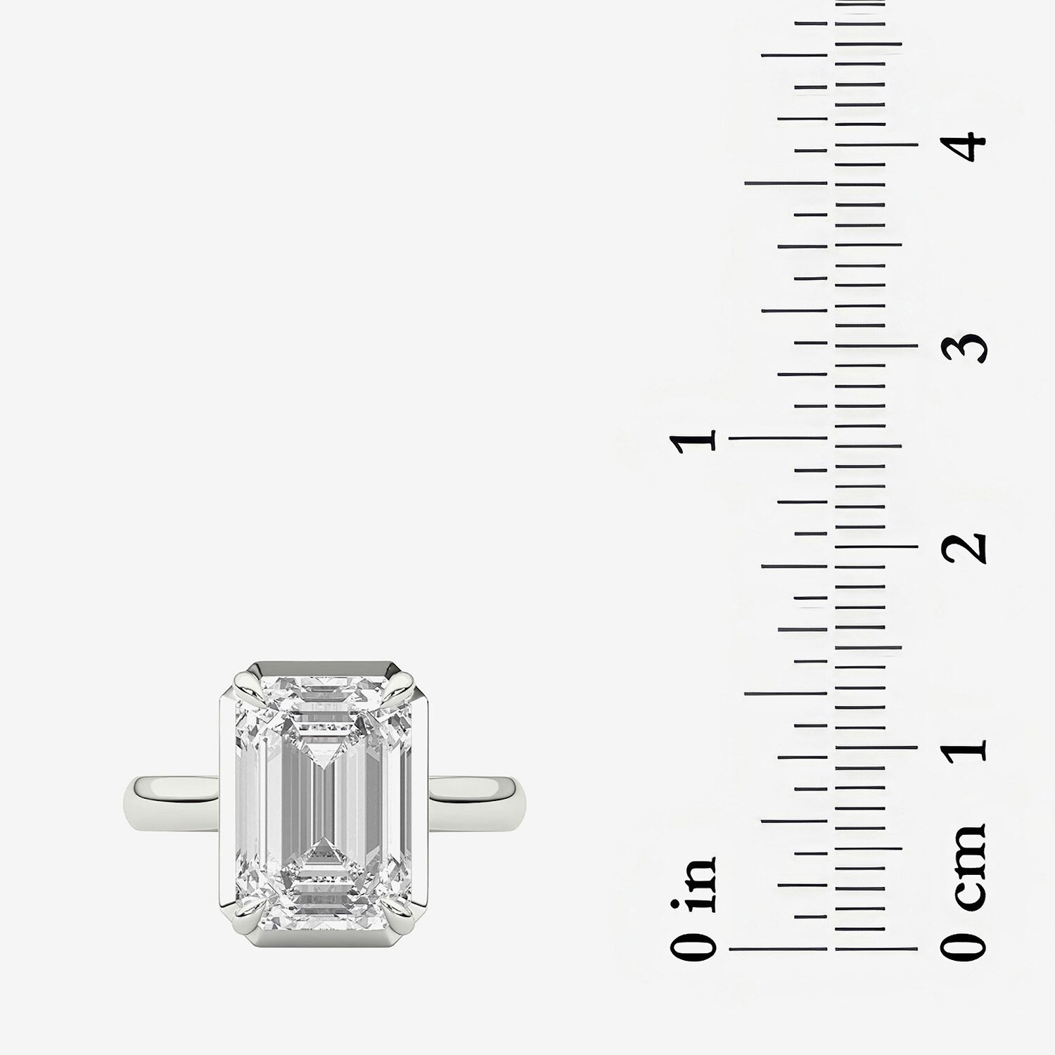 Grown Gorgeous (F / Vs2) Womens 5 3/4 CT. T.W. Lab White Diamond 14K Gold Rectangular Engagement Ring
