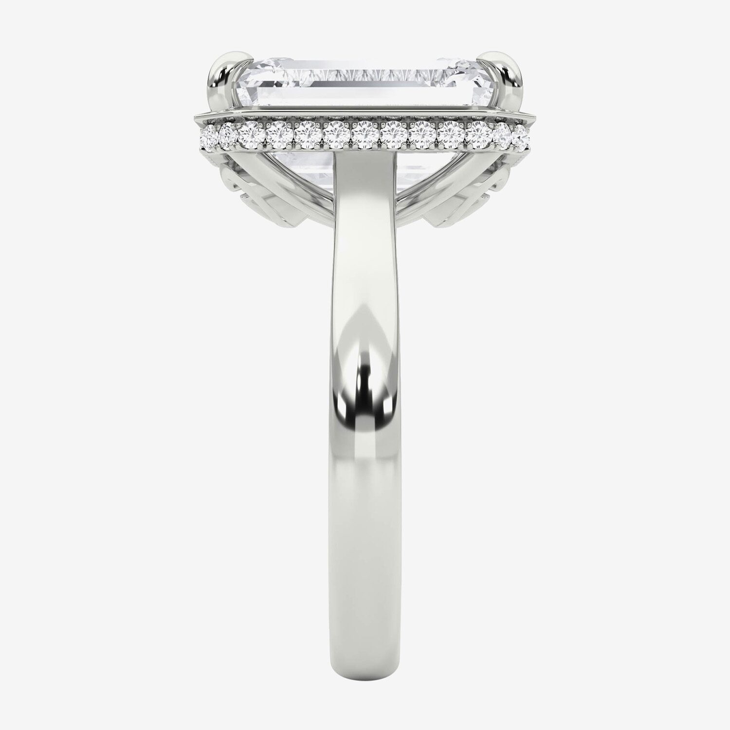 Grown Gorgeous (F / Vs2) Womens 5 3/4 CT. T.W. Lab White Diamond 14K Gold Rectangular Engagement Ring
