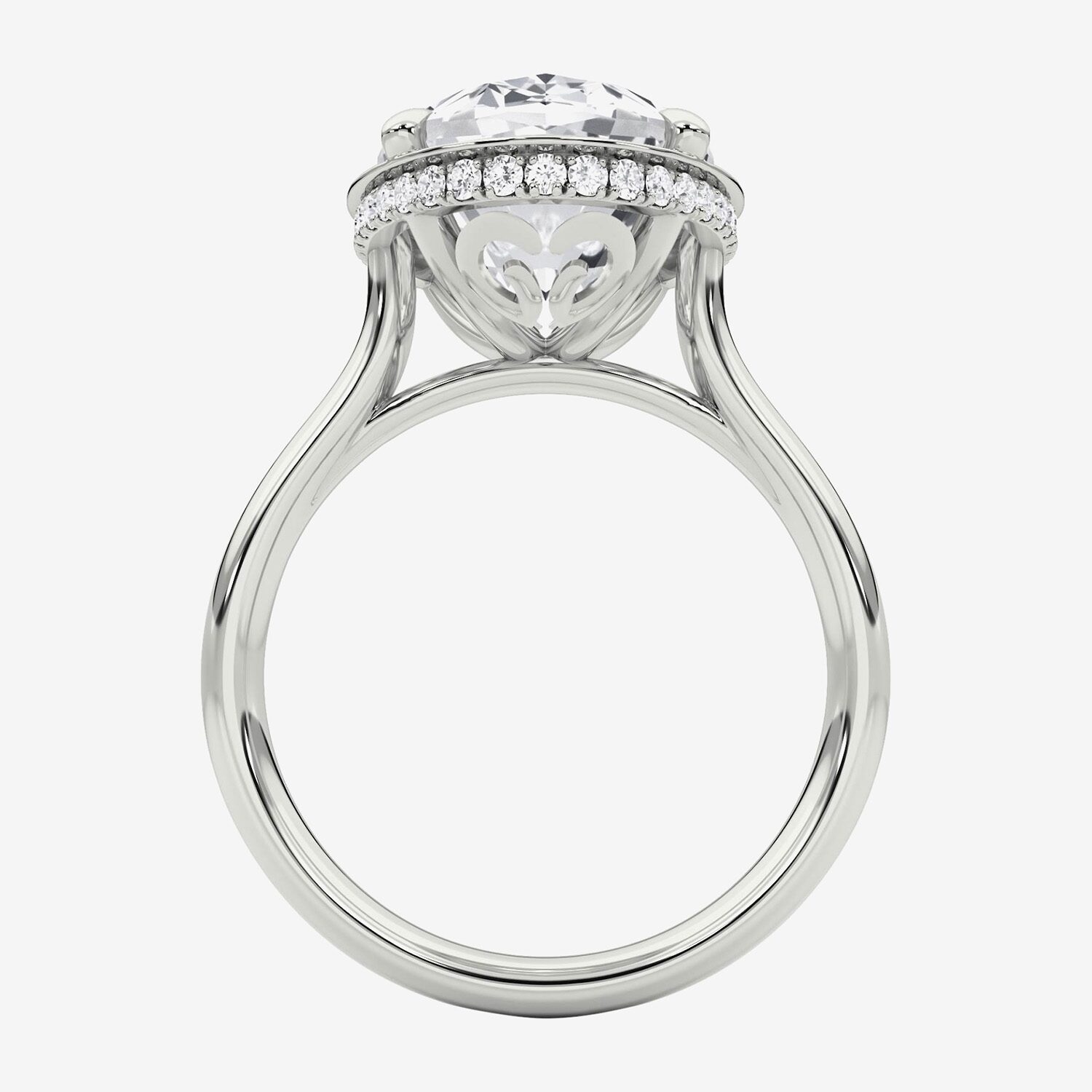 Grown Gorgeous (F / Vs2) Womens 7/8 Ct. T.W. Lab White Diamond 14K Gold Oval Engagement Ring