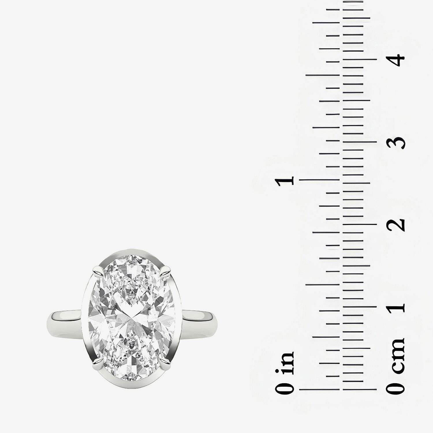 Grown Gorgeous (F / Vs2) Womens 7/8 Ct. T.W. Lab White Diamond 14K Gold Oval Engagement Ring