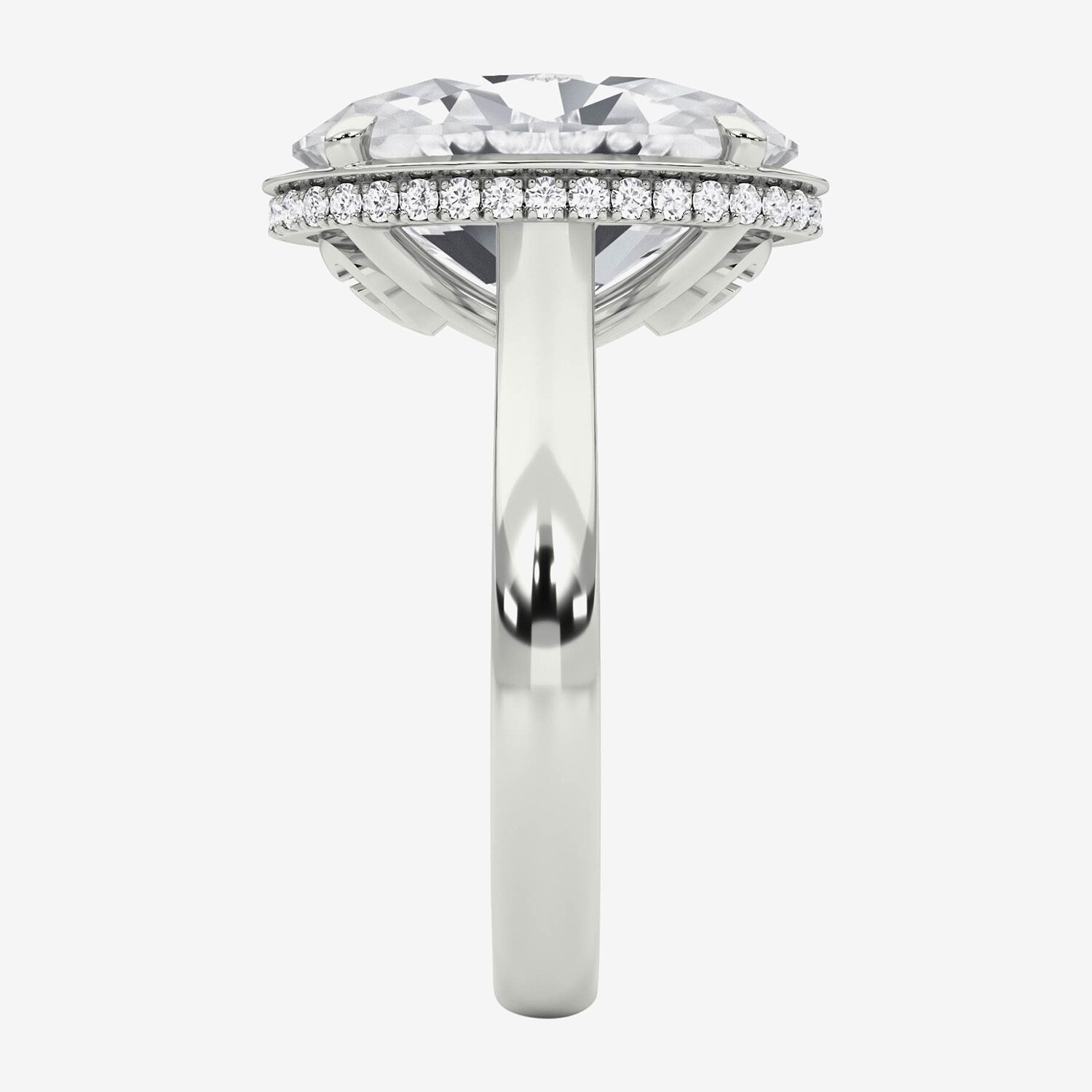 Grown Gorgeous (F / Vs2) Womens 7/8 Ct. T.W. Lab White Diamond 14K Gold Oval Engagement Ring