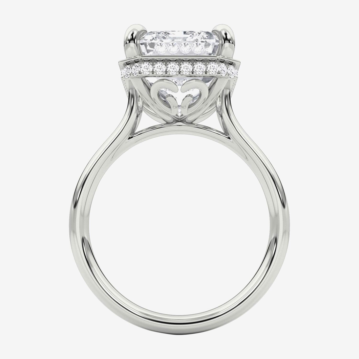 Grown Gorgeous (F / Vs2) Womens 6 7/8 Ct. T.W. Lab White Diamond 14K Gold Rectangular Engagement Ring