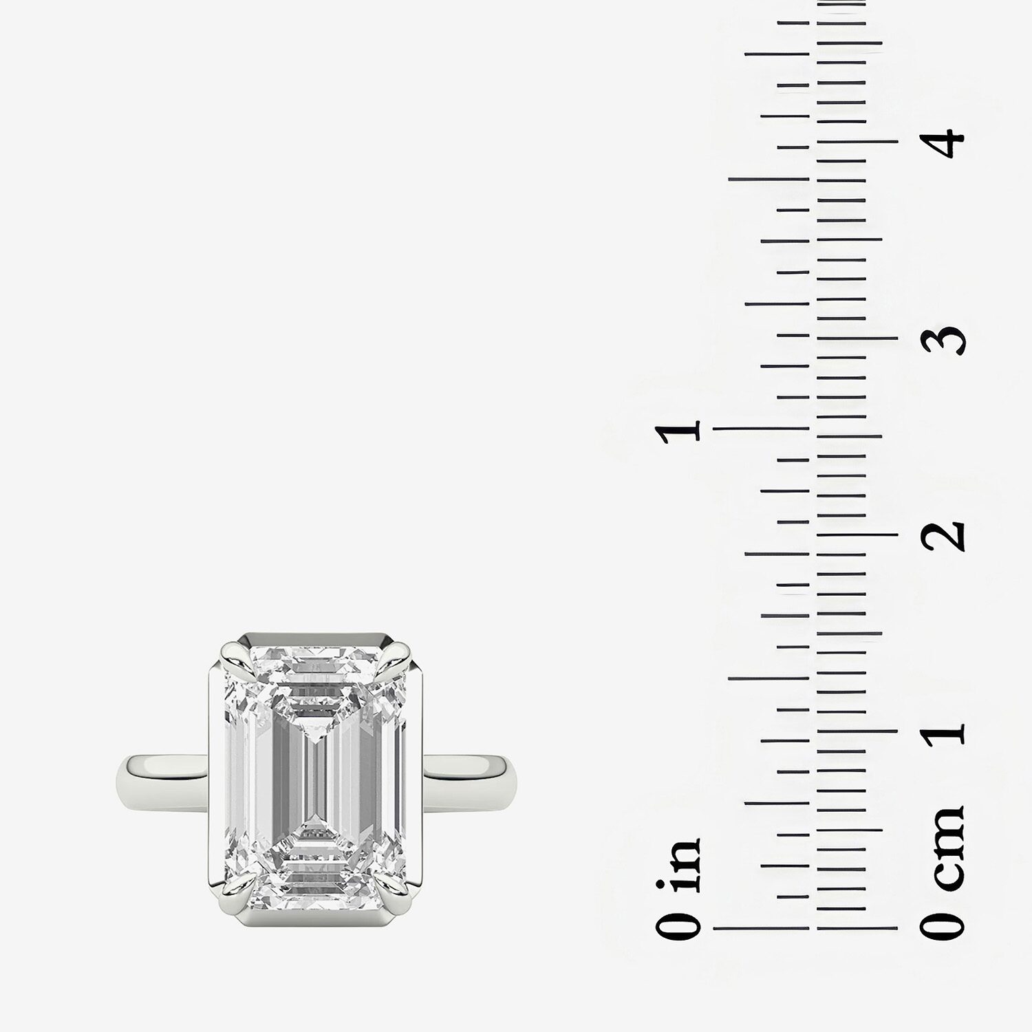 Grown Gorgeous (F / Vs2) Womens 6 7/8 Ct. T.W. Lab White Diamond 14K Gold Rectangular Engagement Ring