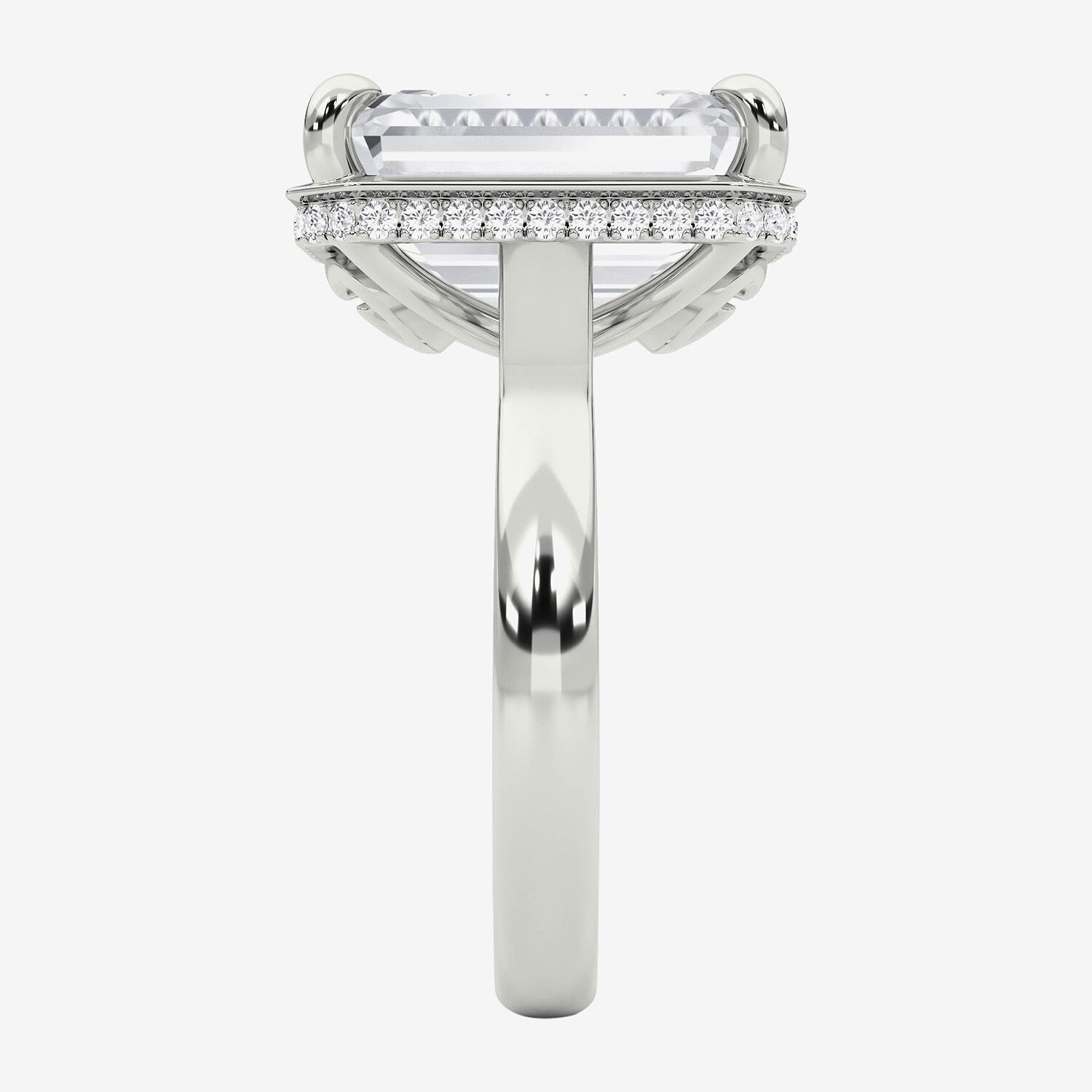 Grown Gorgeous (F / Vs2) Womens 6 7/8 Ct. T.W. Lab White Diamond 14K Gold Rectangular Engagement Ring